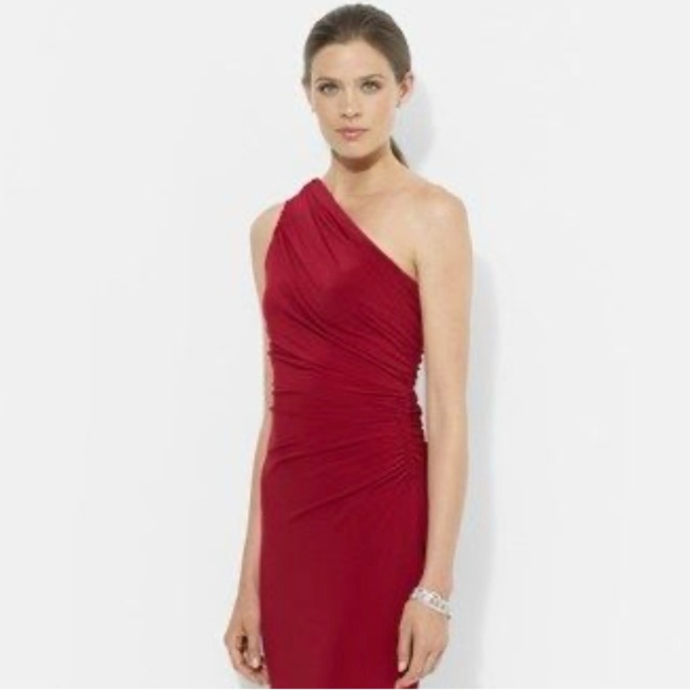 Ralph Lauren Red One Shoulder Dress